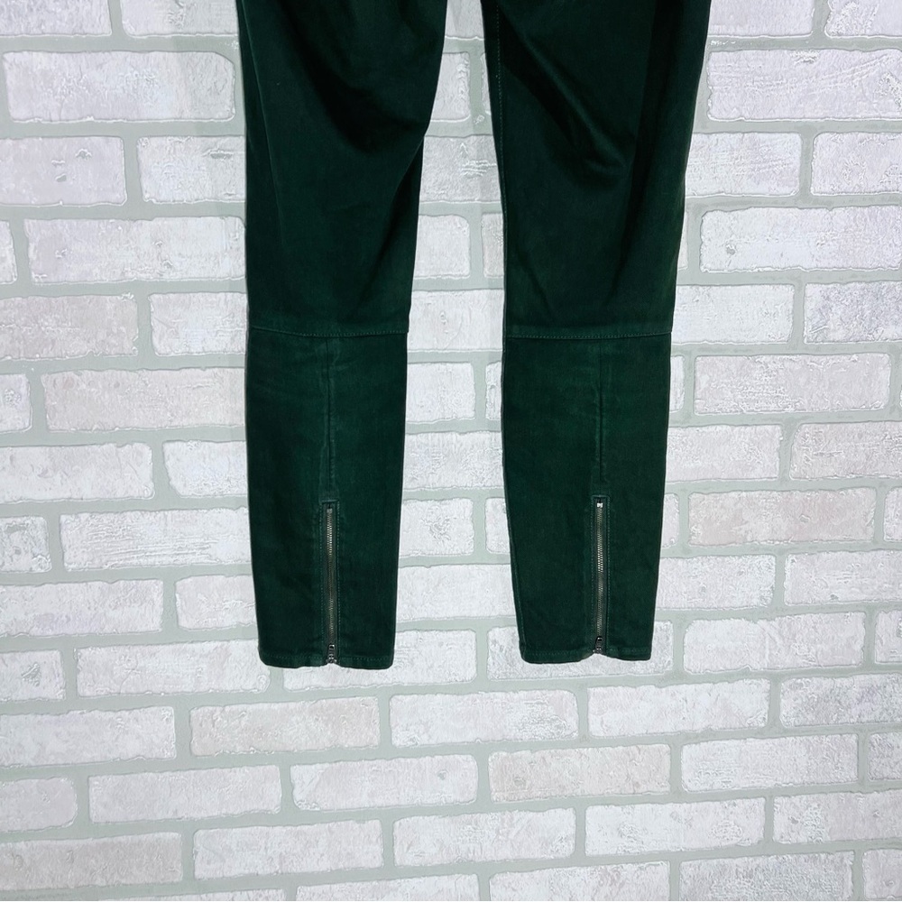 J. McLaughlin Baxter Zip Ankle Dark Green Skinny Jeans Size 6 - Picture 7 of 10